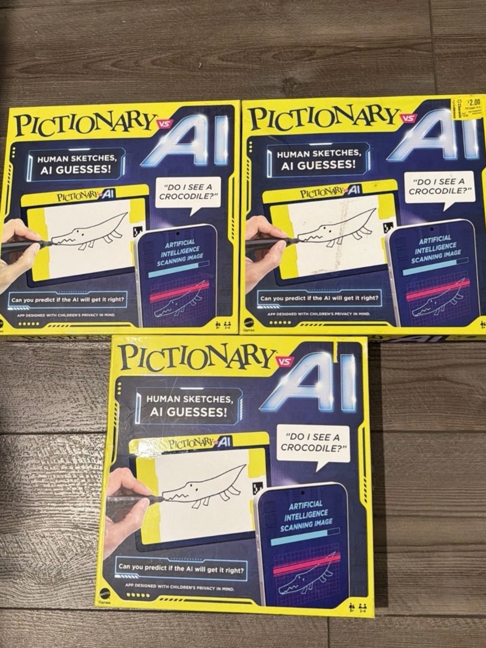 Pictionary vs. AI Game — Yellow & Navy Box